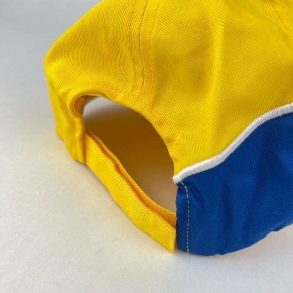 NWT Corona Extra Yellow Blue Hook and Loop Adjustable Hat Cap - Picture 6 of 12